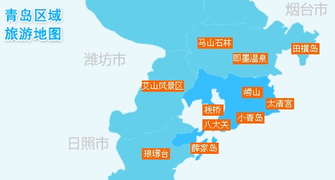 青岛旅游地图图片