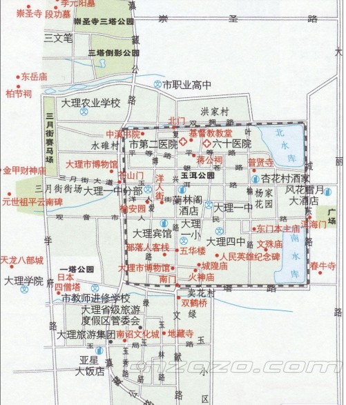 大理旅游地图:大理市区地图
