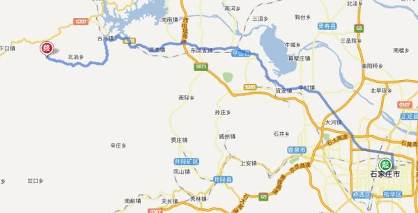 石家庄到天桂山自驾车路线图