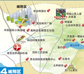 青岛莱西的旅游地图