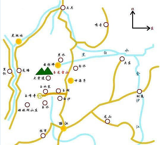 2013玉龙雪山游览路线 玉龙雪山游览图