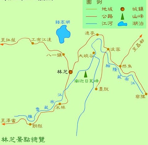 正文  林芝旅游景点分布图 目前,林芝是主要的西藏徒步和自驾车旅游图片