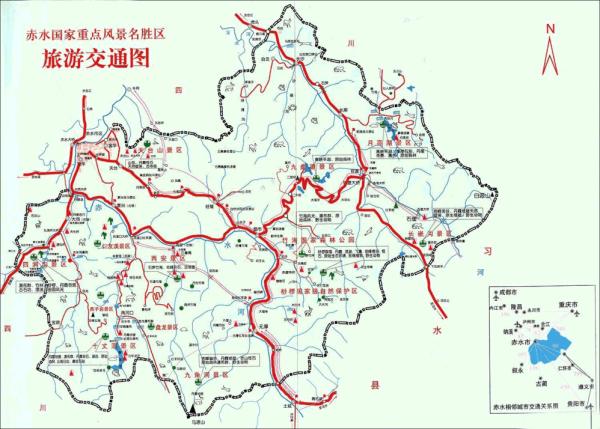 2013赤水河地图 赤水河旅游地图 赤水河旅游景点地图