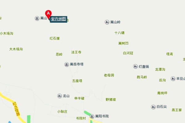 20嵩山旅游地图 嵩山少林旅游地图   嵩山位于河南省西部(登封市
