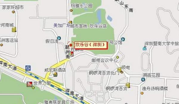 深圳欢乐谷和罗湖火车站也不远,距离17千米左右,坐地铁的话,仅需要半图片