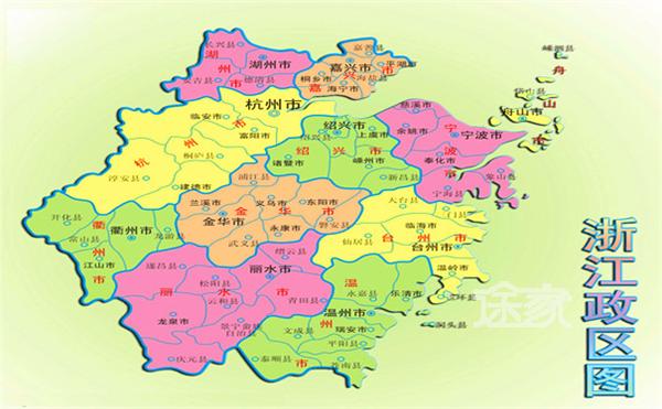 浙江省地图图片