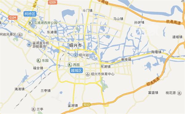绍兴市地图位置图片