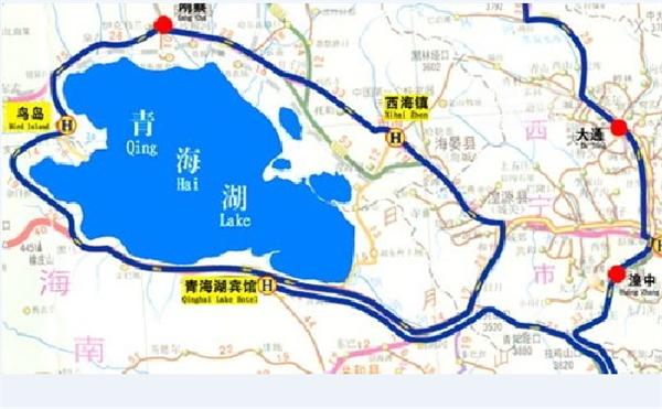 青海湖骑行线路图