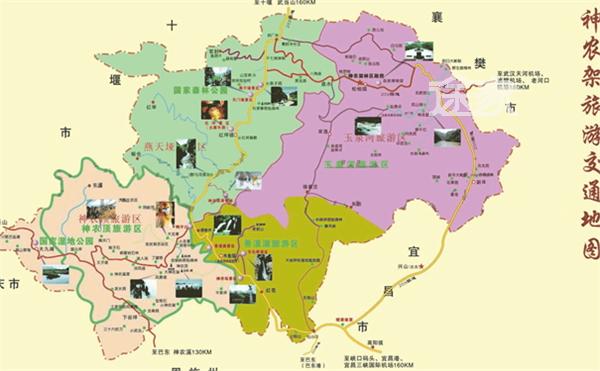 湖北神农架地图介绍+神农架景点分布图