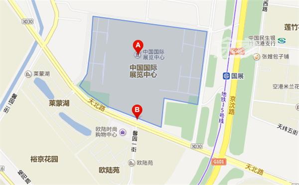 中国国际展览中心地图