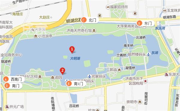 济南大明湖的地图内容|济南大明湖的地图版面设计图片