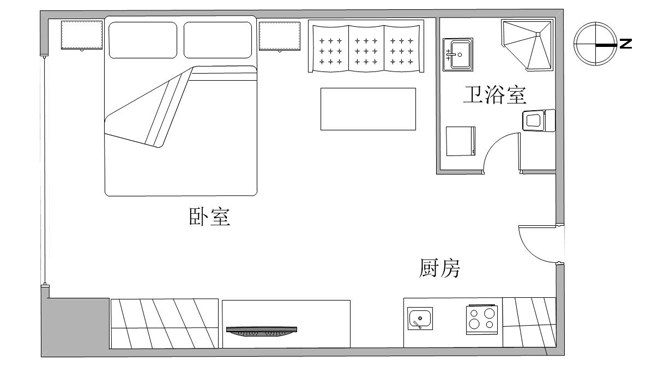 青岛途家证大大拇指豪华典雅大床房