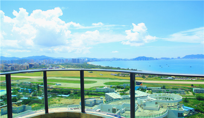 三亚三亚湾途家三亚湾简欧情侣度假海景房-阳台观景