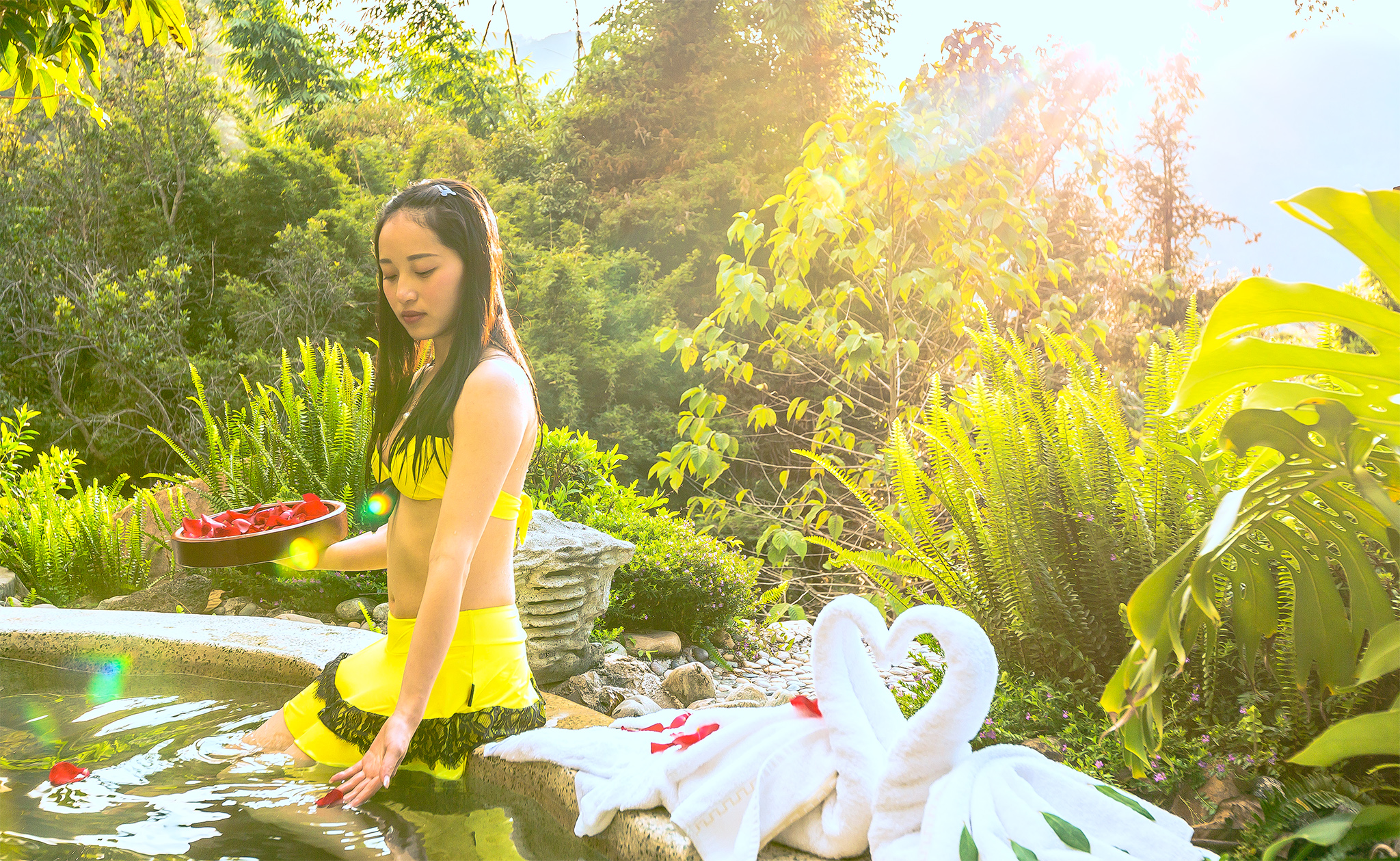 早春二月,去美女池泡温泉