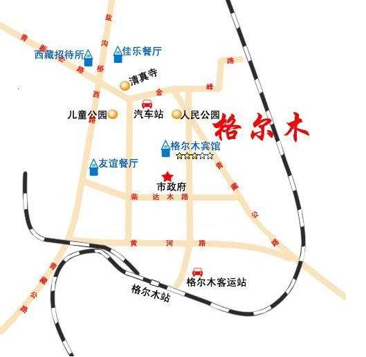 青海格尔木交通路线图图片