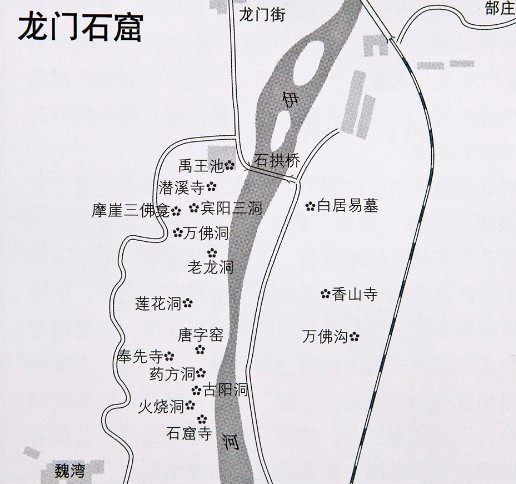 龙门石窟游览路线