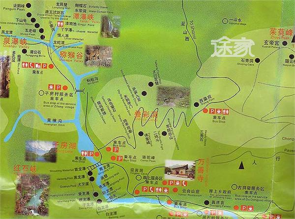 茱萸峰景区游览图图片