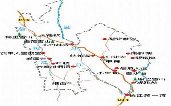 香格里拉位置图