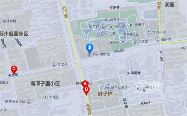 苏州博物馆参观路线图图片